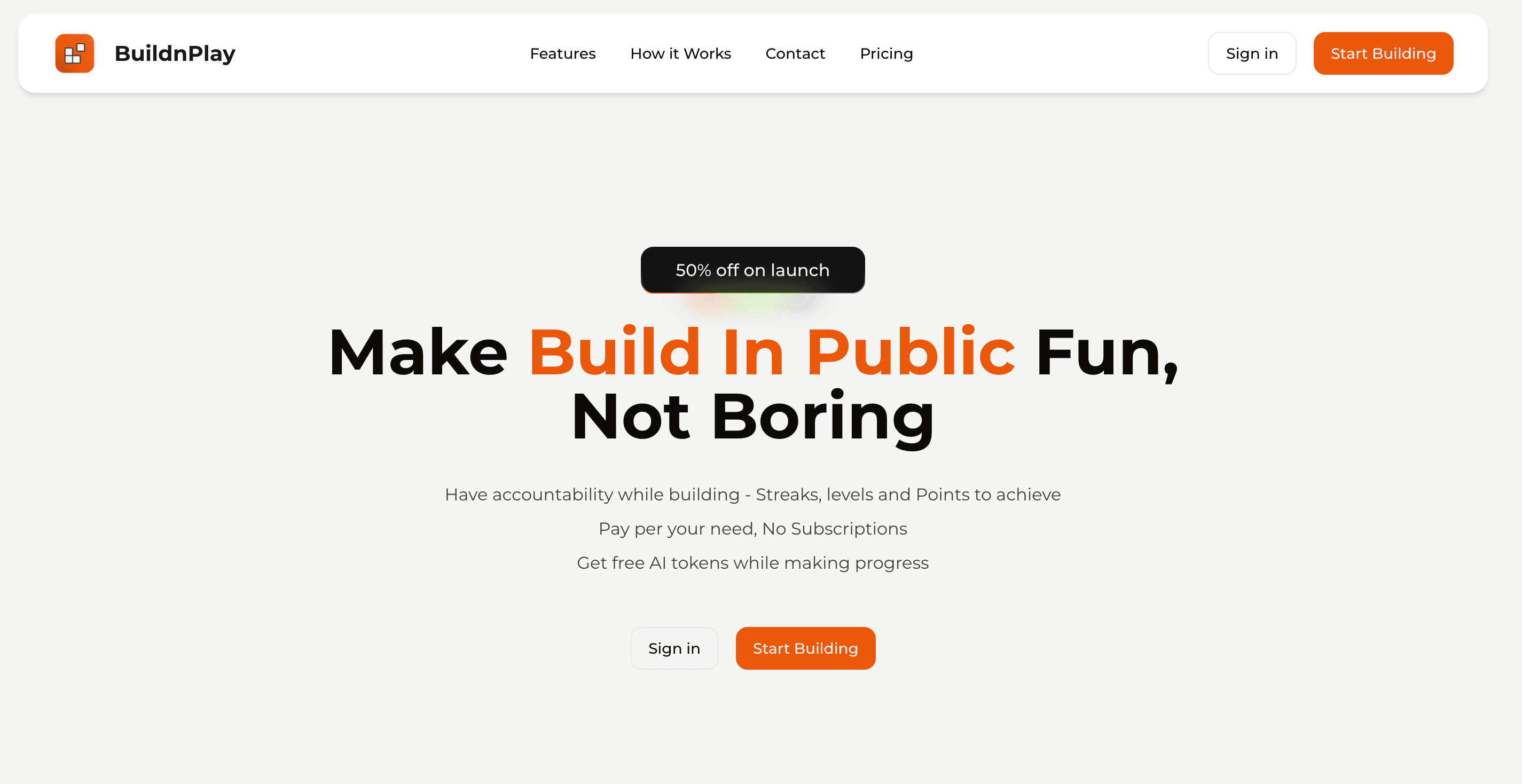 BuildnPlay.site Homepage